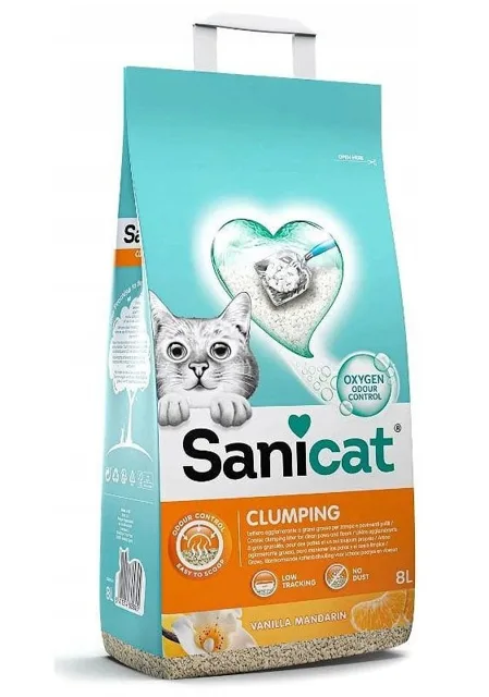 SANICAT Clumping Vainille-Mandarine 8L bentonitová podestýlka pro kočky
