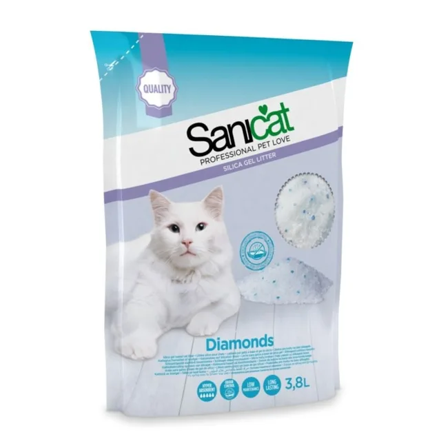 SANICAT Diamonds silikonový kočkolit  3.8 L