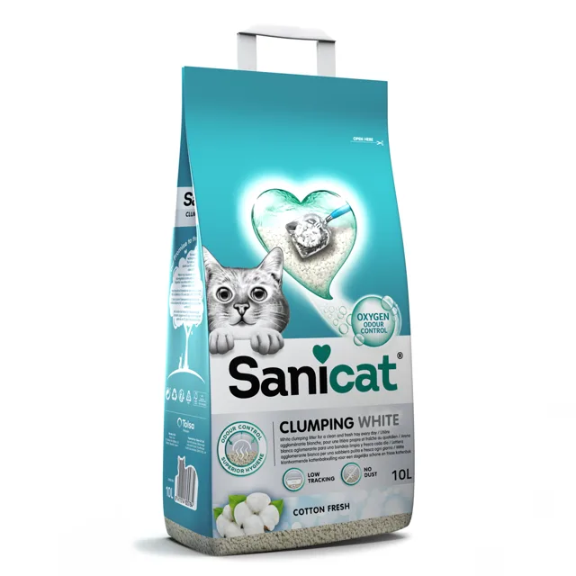 Sanicat hrudkující kočkolit svěží bavlna - 10 l