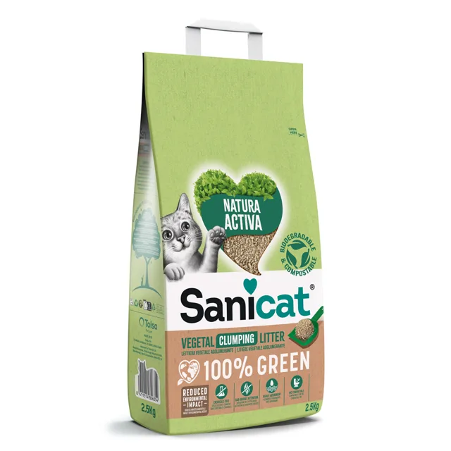 Sanicat Natura Activa 100% Green - Výhodné balení: 2 x 2,5 kg