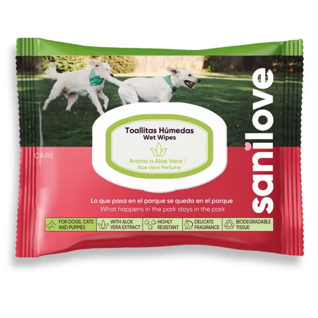 Sanilove ubrousky Aloe Vera - Ekonomické balení: 2 x 40 kusů