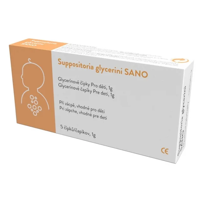 SANO Classic glycerinové čípky 1g 5 kusů