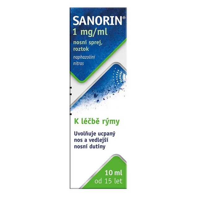 SANORIN 1mg/ml nosní sprej,roztok 10 ml