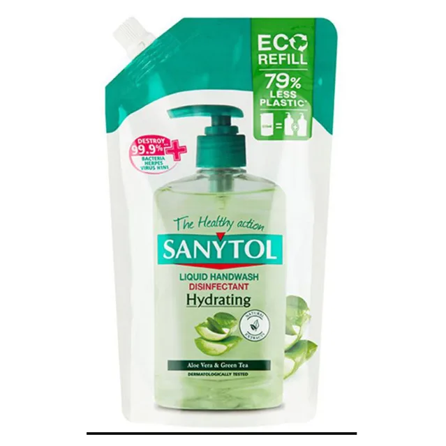 SANYTOL Antibakteriální mýdlo hydratující náhradní náplň DOYPACK 500 ml