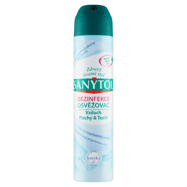 Sanytol Dezinfekce osvěžovač vzduchu, ploch a textilií horská vůně 300 ml
