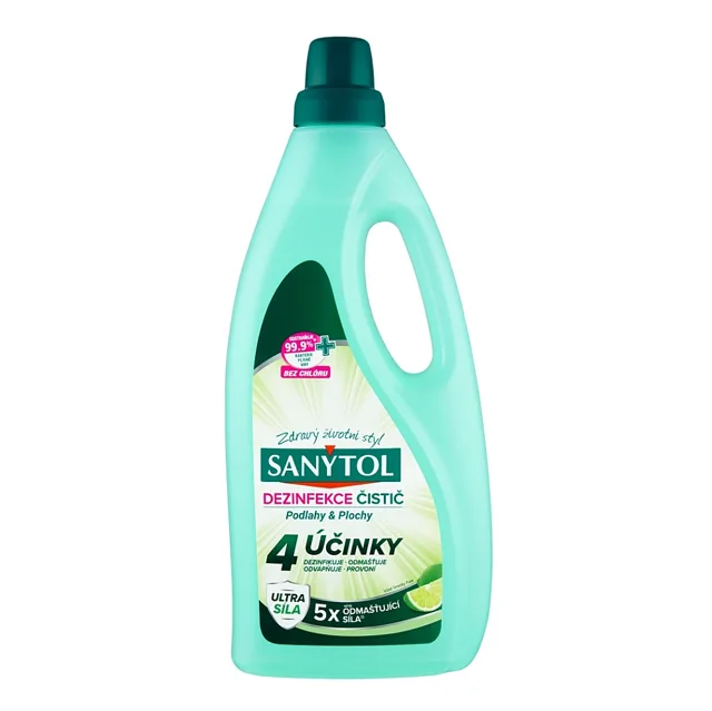 SANYTOL Dezinfekční čistič podlahy a plochy 4 účinky 1000 ml