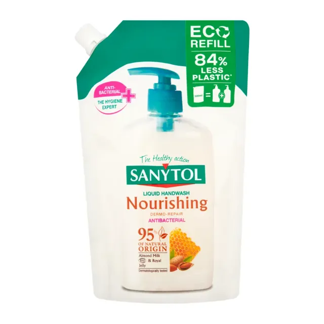 Sanytol Tekuté mýdlo dezinfekční vyživující náhradní náplň 500 ml