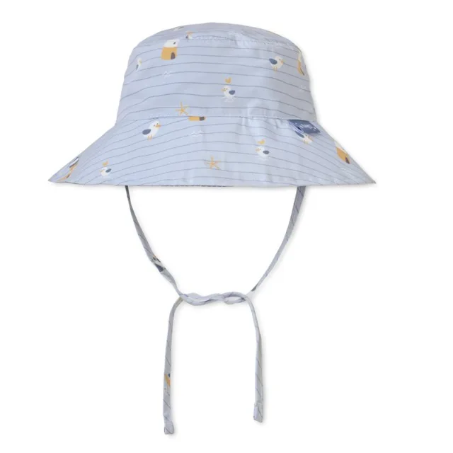 Saro Baby oboustranný klobouček s UV ochranou (0-6m) Navy Hugs