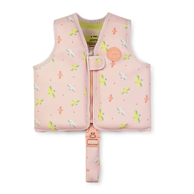 Saro Baby plavecká neoprenová vesta s UV ochranou (1-3r) Tropicool Pink