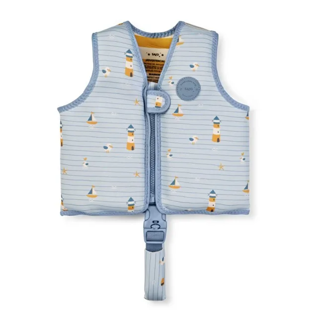 Saro Baby plavecká neoprenová vesta s UV ochranou (3-6r) Navy Hugs