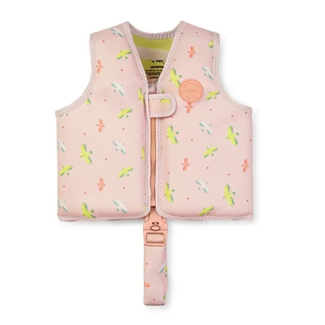 Saro Baby plavecká neoprenová vesta s UV ochranou (3-6r) Tropicool Pink