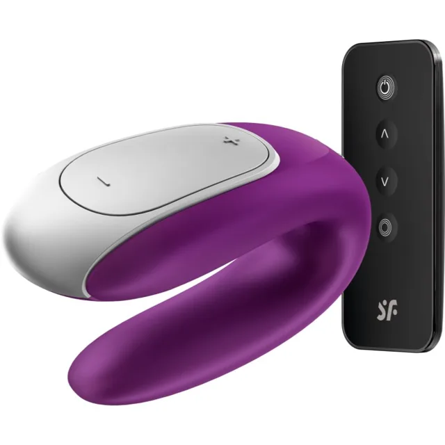 Satisfyer Double FUN párový vibrátor Purple 9.2 cm