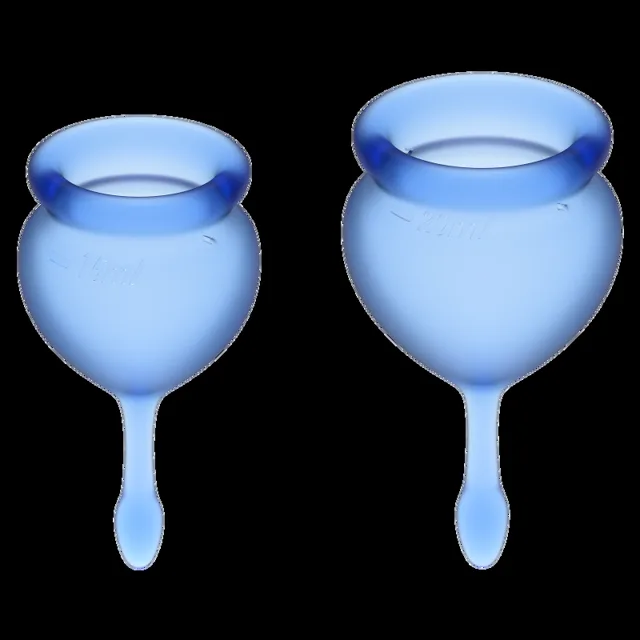 SATISFYER Feel good blue menstruační kalíšek modrý