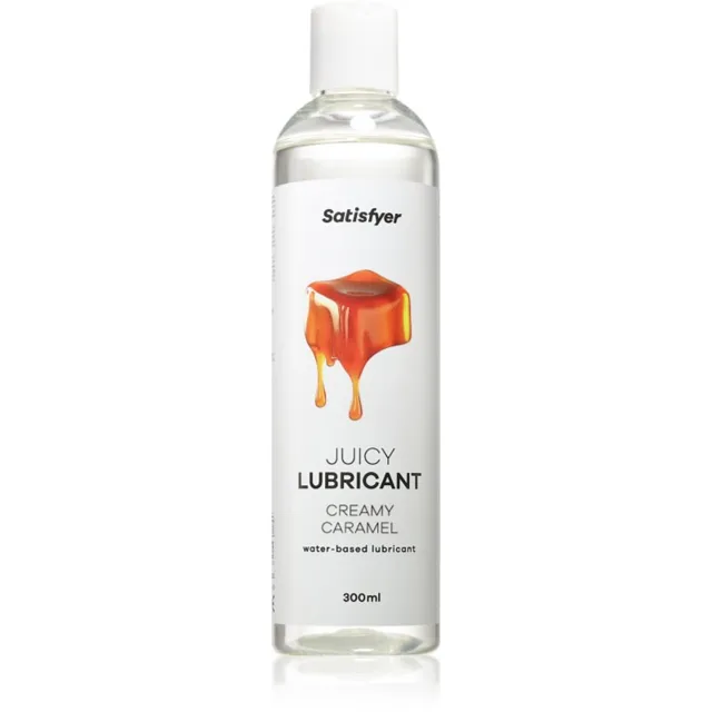 Satisfyer Juicy Lubricant lubrikační gel s příchutí Creamy Caramel 300 ml