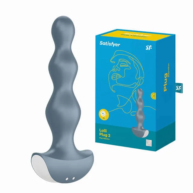 Satisfyer Lolli Plug 2 vibrační anální kolík šedý