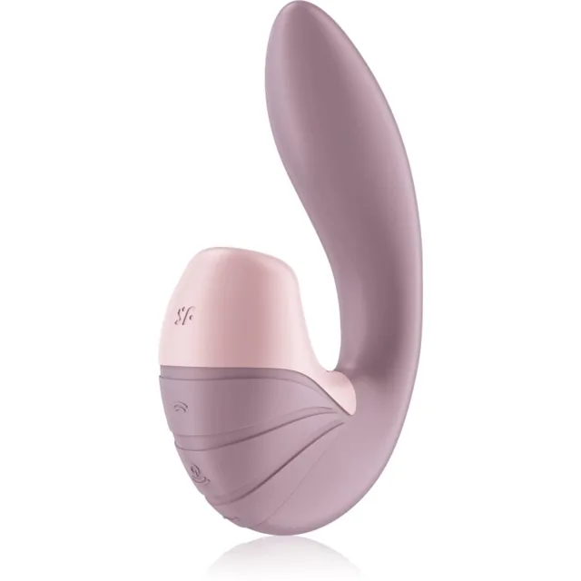 Satisfyer SUPERNOVA DOUBLE AIR PULSE vibrátor se stimulátorem klitorisu Old rose 14,5 cm