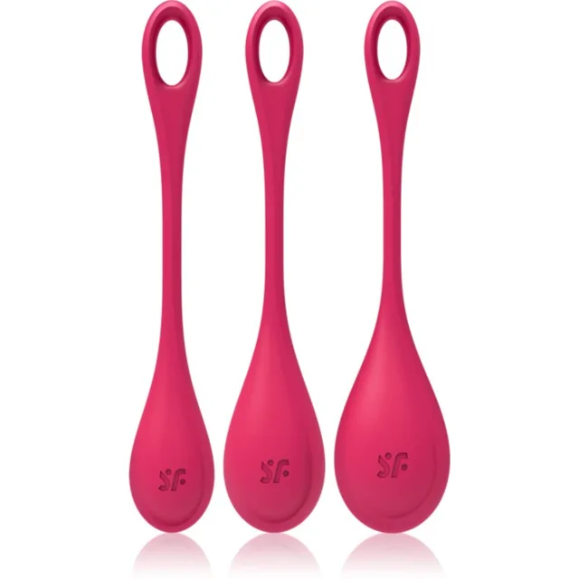 Satisfyer YONI POWER 1 TRAINING vaginální činky Red 3 ks