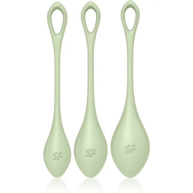 Satisfyer YONI POWER 2 TRAINING vaginální činky Green 3 ks