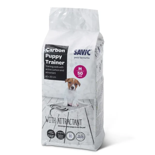 Savic Puppy Trainer Pads s aktivním uhlím - Large: D 60 x Š 45 cm, 50 kusů