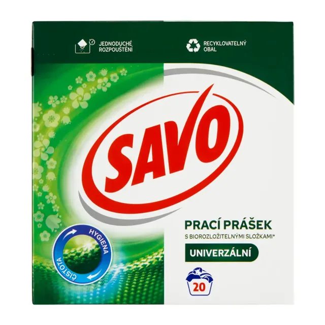 Savo Prací prášek bez chloru Univerzální 1,4 kg
