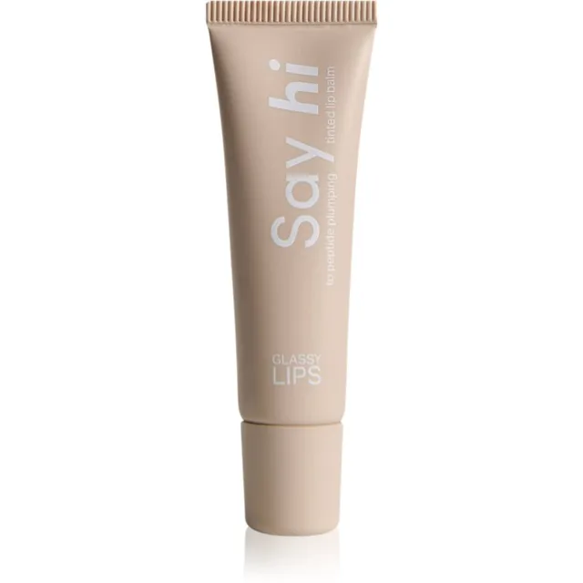 Say Hi Glassy Lips tónovací balzám na rty s peptidy odstín Nude 10 ml
