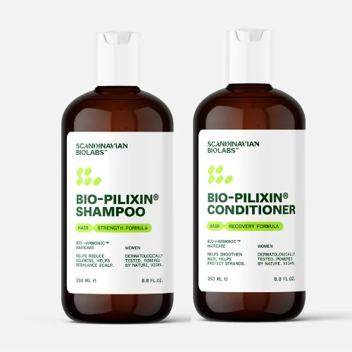 Scandinavian Biolabs Bio-Pilixin – sada šamponu a kondicionéru pro ženy, 2× 250 ml