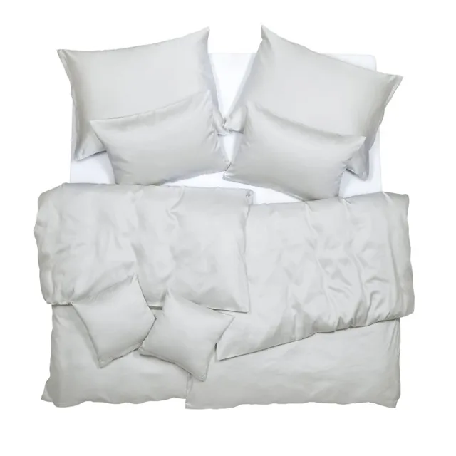 SCANquilt povlečení SATÉN TENCEL PLUS světle šedá 140 x 200/70 x 90 cm