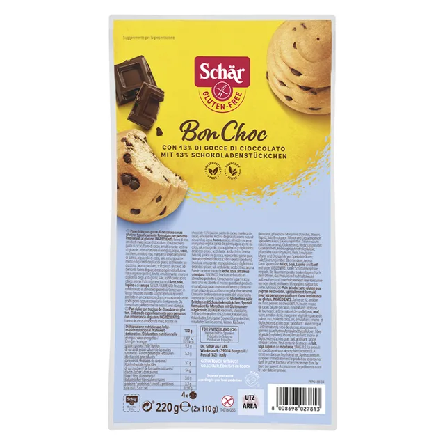 SCHÄR Bon Choc jemné pečivo s kousky čokolády bez lepku 220 g