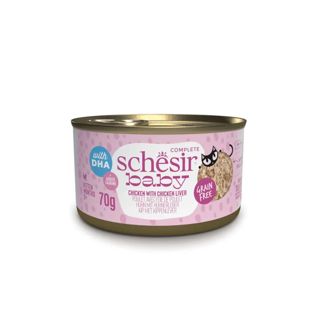 Schesir Baby 12 x 70 g - Kuře a kuřecí játra