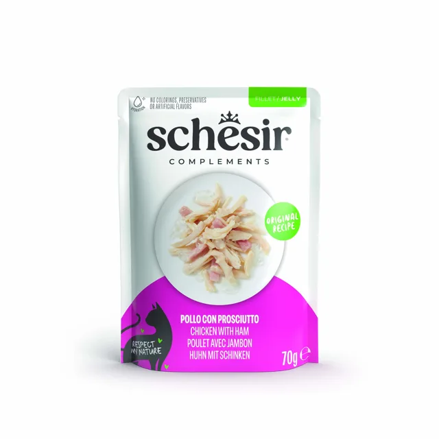 Schesir Complements Filet v želé 6 x 70 g - kuřecí se šunkou