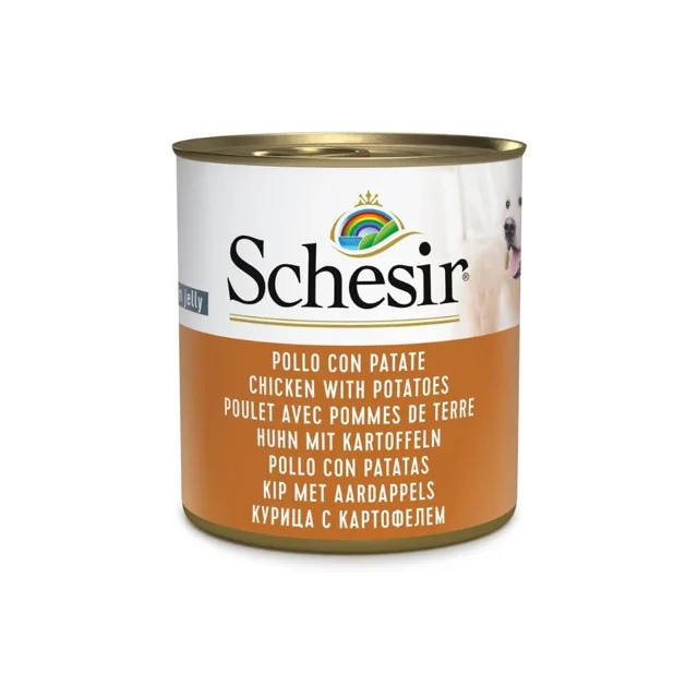 SCHESIR Complements Kuřecí s rajčaty v želé 285 g mokré krmivo pro psy