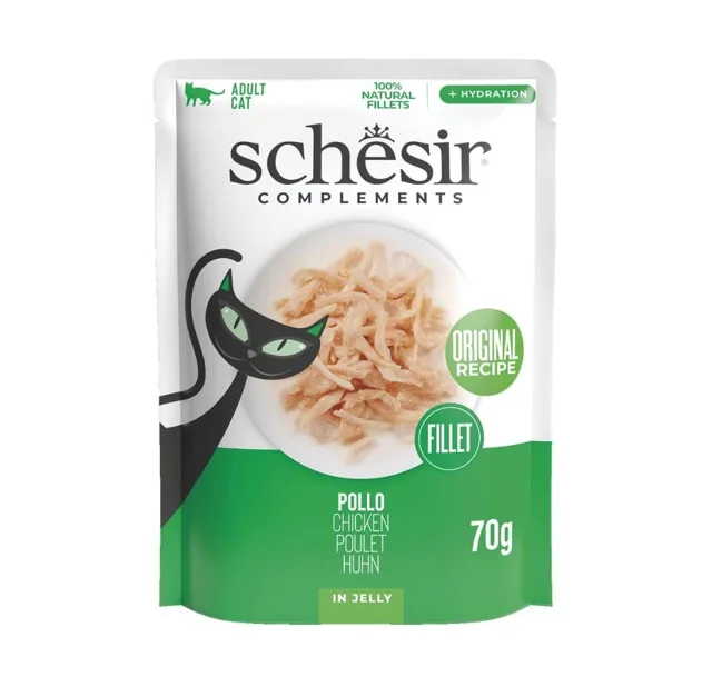 SCHESIR Complements Kuřecí v želé 70 g doplňkové krmivo pro kočky