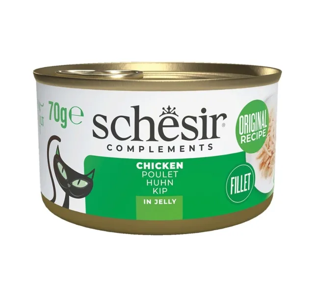 SCHESIR Complements Kuřecí v želé 70 g mokré doplňkové krmivo pro kočky