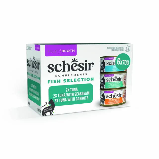 Schesir Complements ve vývaru 6 x 70 g - míchané balení (3 druhy)