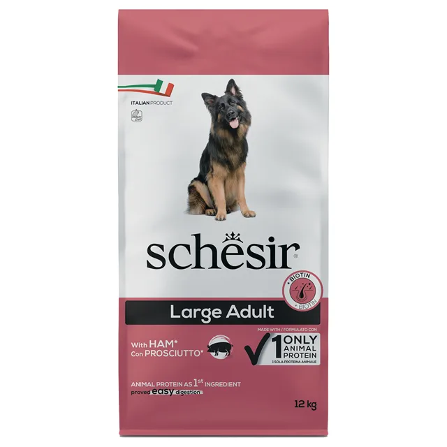 Schesir Dog Large Adult se šunkou - 12 kg