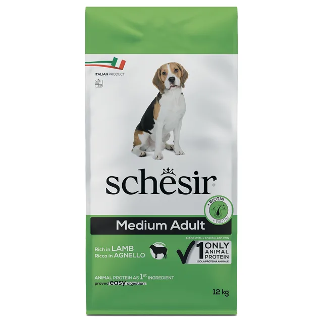 Schesir Dog Medium Adult s jehněčím - 12 kg