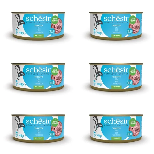 SCHESIR Doplňkové krmivo pro kočky s tuňákem 6x140g