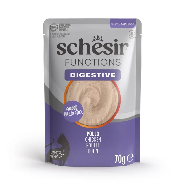 Schesir Functions Mousse 12 x 70 g - digestive kuře