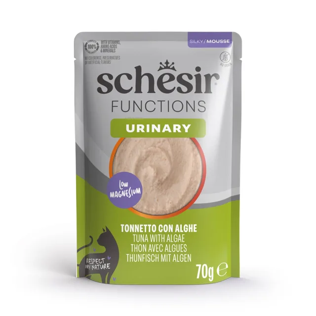 Schesir Functions Mousse 12 x 70 g - urinary tuňák a řasy