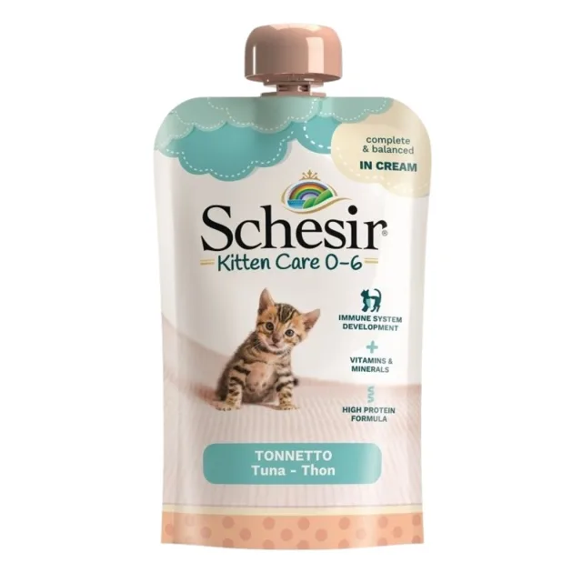 SCHESIR Kitten Care pasta s tuňákem 150 g mokrá strava pro koťata