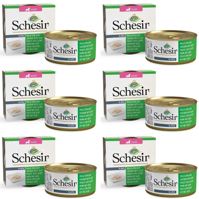 SCHESIR Kuře s aloe pro štěňata 6x150 g