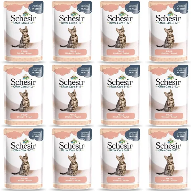 SCHESIR Kuřecí řízky pro koťata 12x85 g