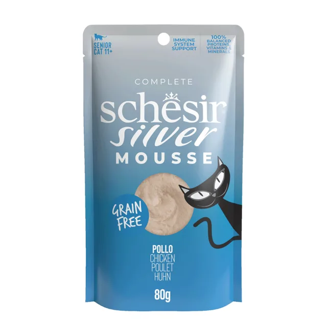 Schesir Silver Mousse 12 x 80 g - kuřecí