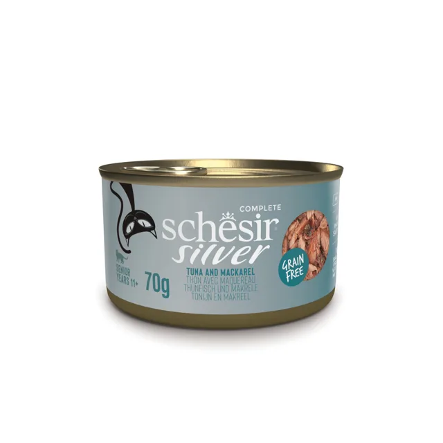 Schesir Silver Senior 12 x 70 g - Tuňák a makrela