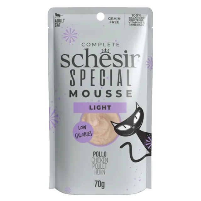 SCHESIR Special Mousse Light kapsička pro kočky kuře 70 g