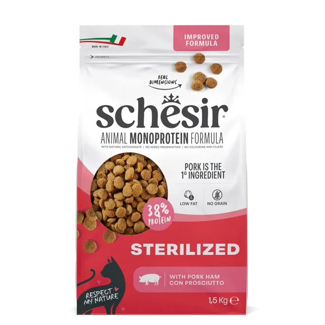 Schesir Sterilized a Light s šunkou - výhodné balení: 2 x 10 kg