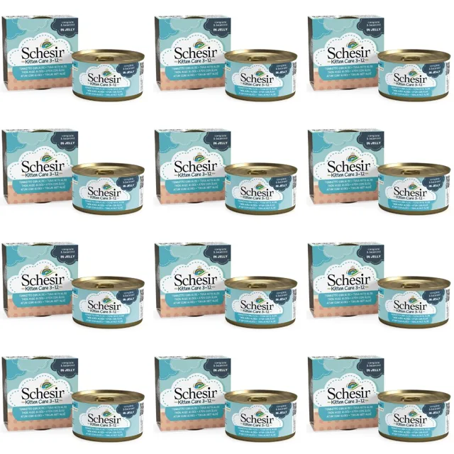 SCHESIR Tuňák s aloe vera pro koťata 12x85g
