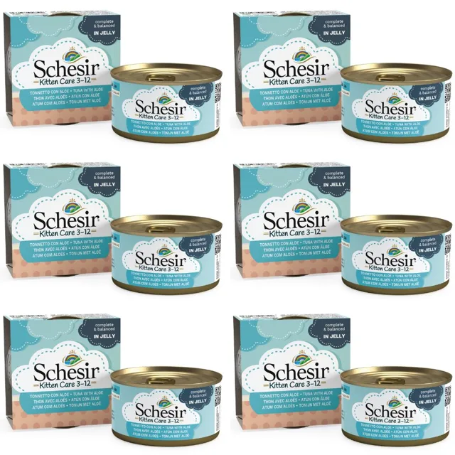 SCHESIR Tuňák s aloe vera pro koťata 6x85g
