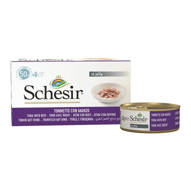 SCHESIR Tuňák s hovězí svíčkovou 50g X6