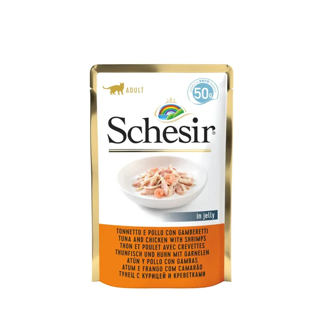 SCHESIR Tuňák s kuřecím a krevetami 50g